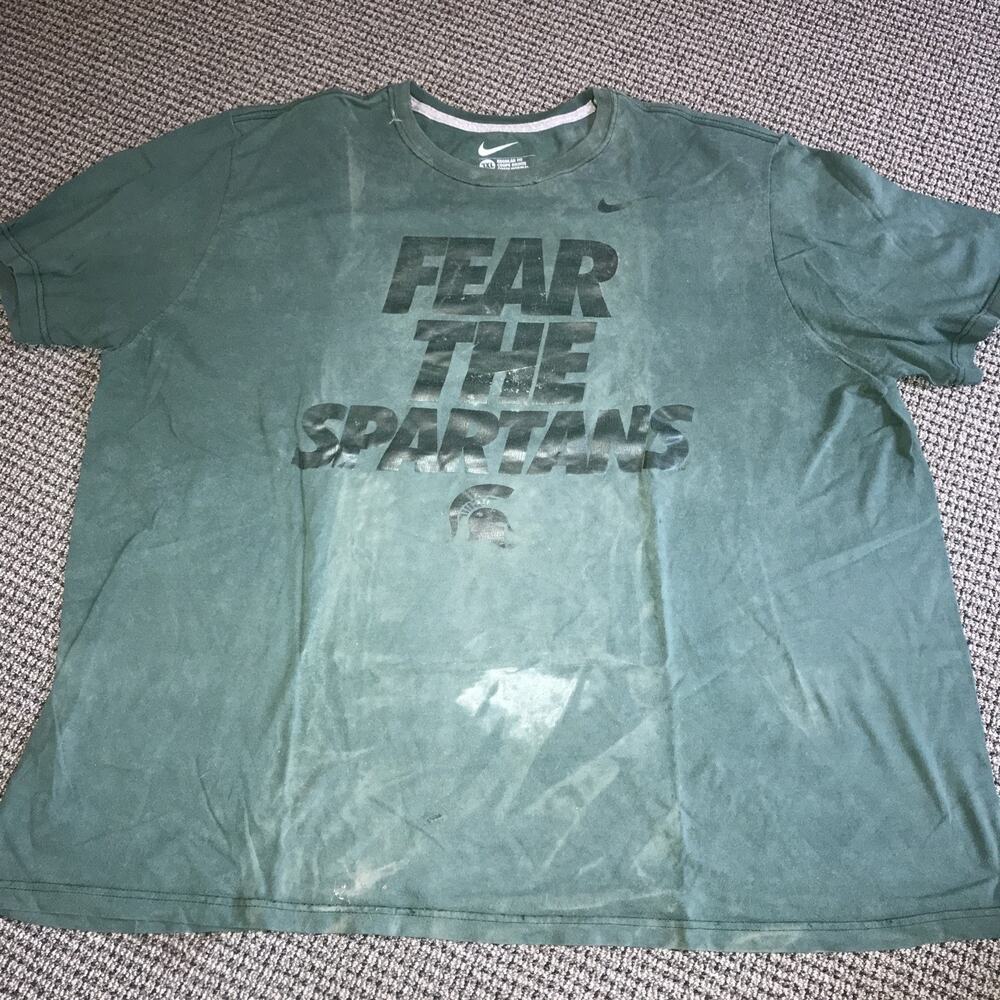 Michigan State Spartans 3XL Green Nike “Fear The Spartans”‎ Tee